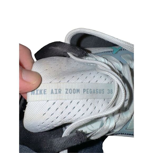 Nike White & Blue Air Zoom Pegasus 38 Size 9 - Picture 6 of 10